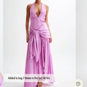 Elegant Lavender Halter Maxi Dress Graziana Meshki